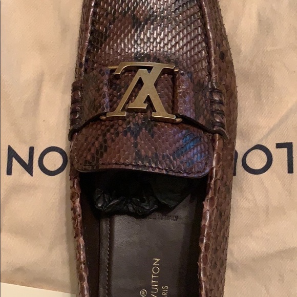 Size 100Louis Vuitton Monte Carlo Python Loafers - Picture 3 of 4